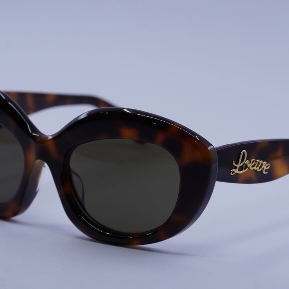 Loewe LW40153F 52E Sunglasses Dark Havana Cat Eye Frame, Brown Lenses main image 10